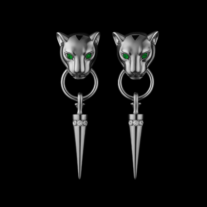 Leopard Drop Earrings
