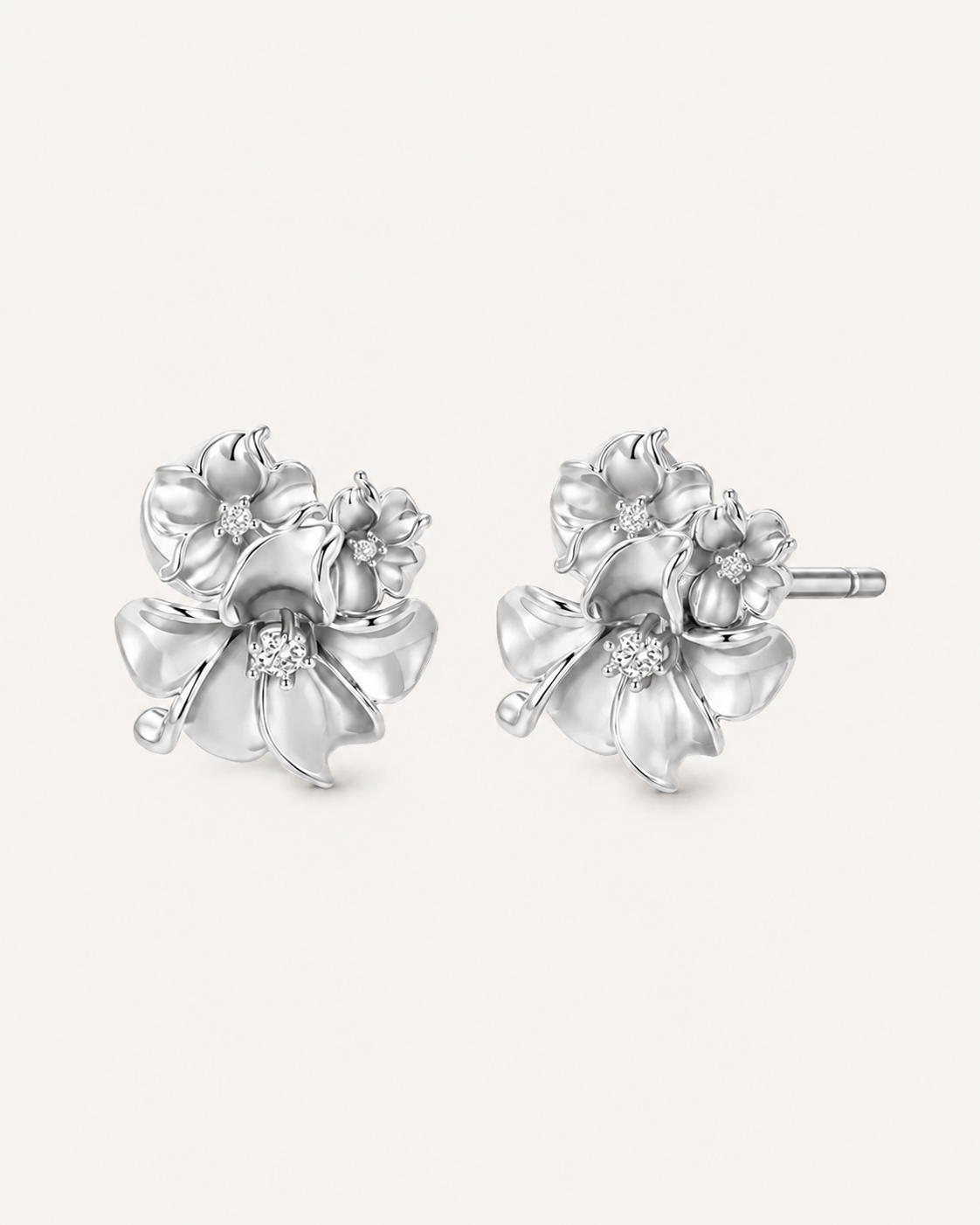 Trio Bloom Stud Earrings