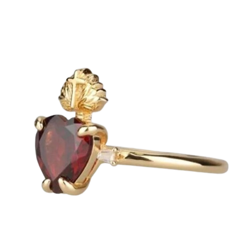 Heart Ruby Ring