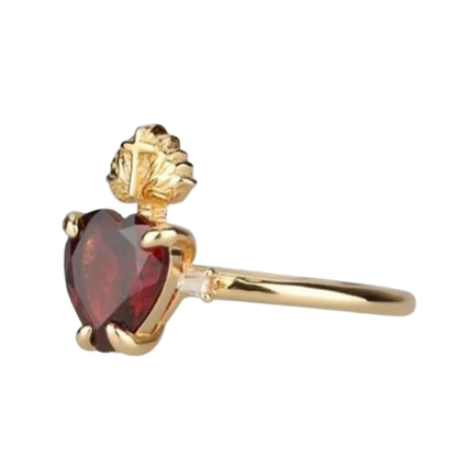 Heart Ruby Ring