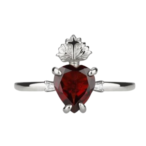 Heart Ruby Ring