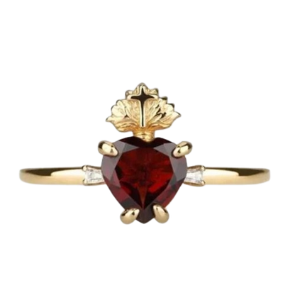 Heart Ruby Ring