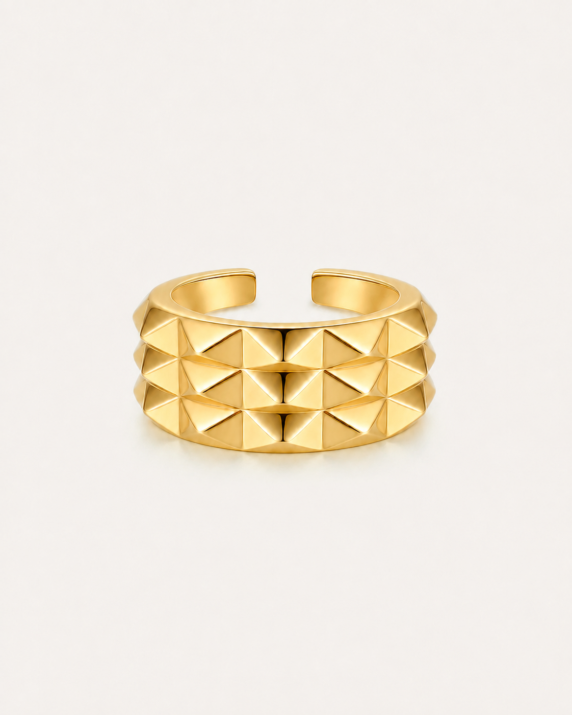 Pyramid Triple Ring