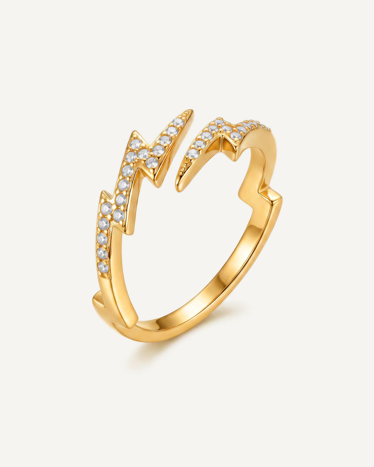 Dual Lightning Bolt Ring