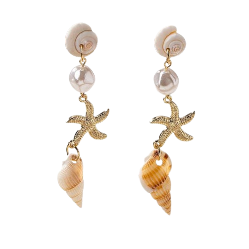 Seashell Starfish Earrings