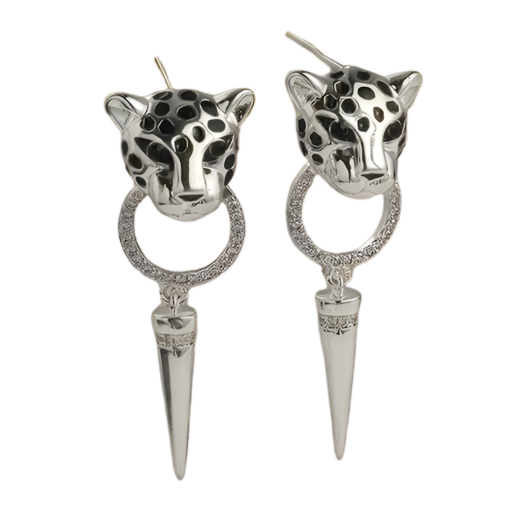 Leopard Drop Earrings