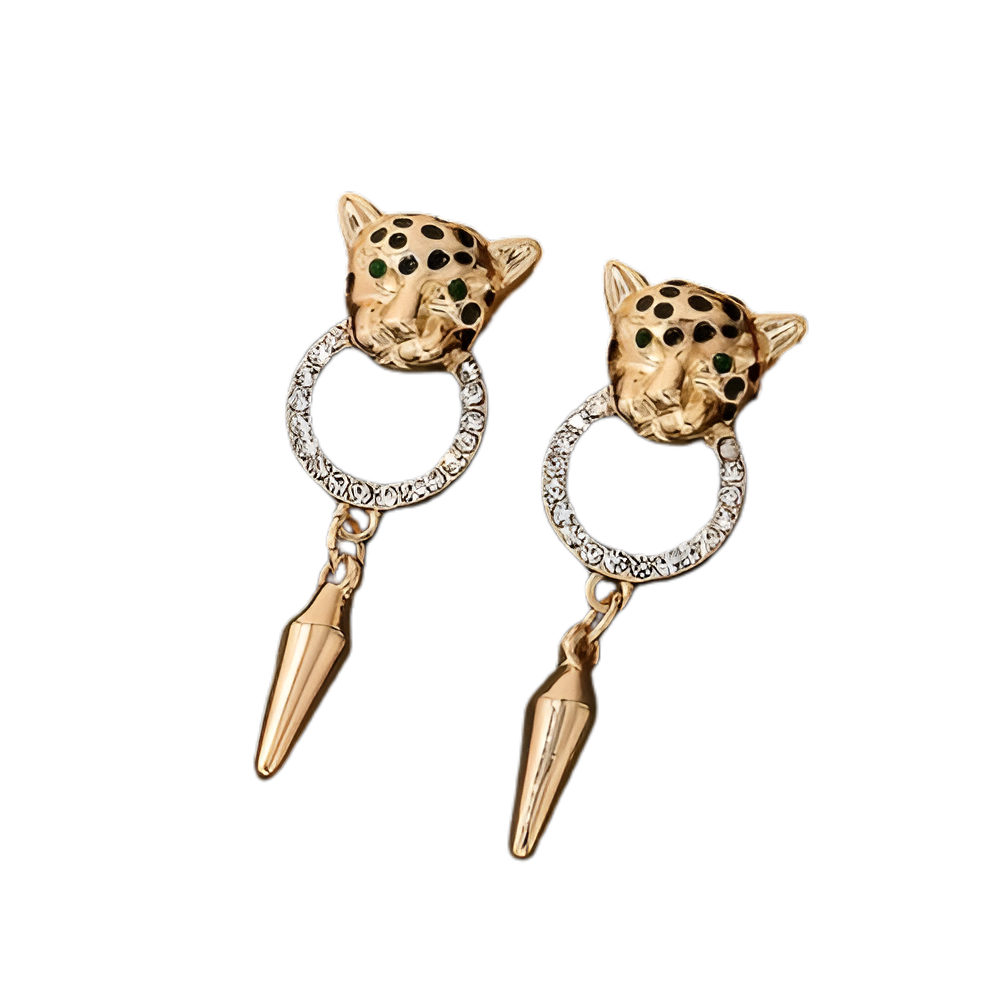 Leopard Drop Earrings