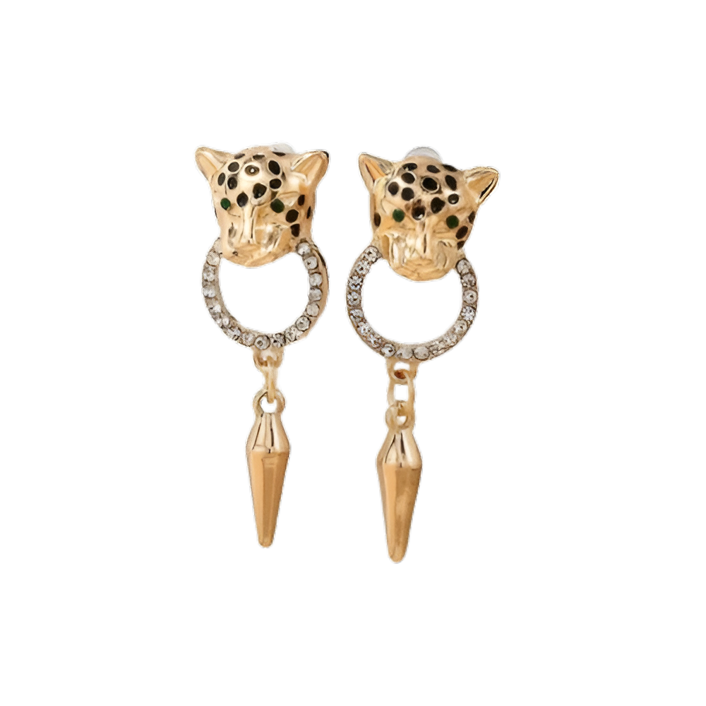 Leopard Drop Earrings