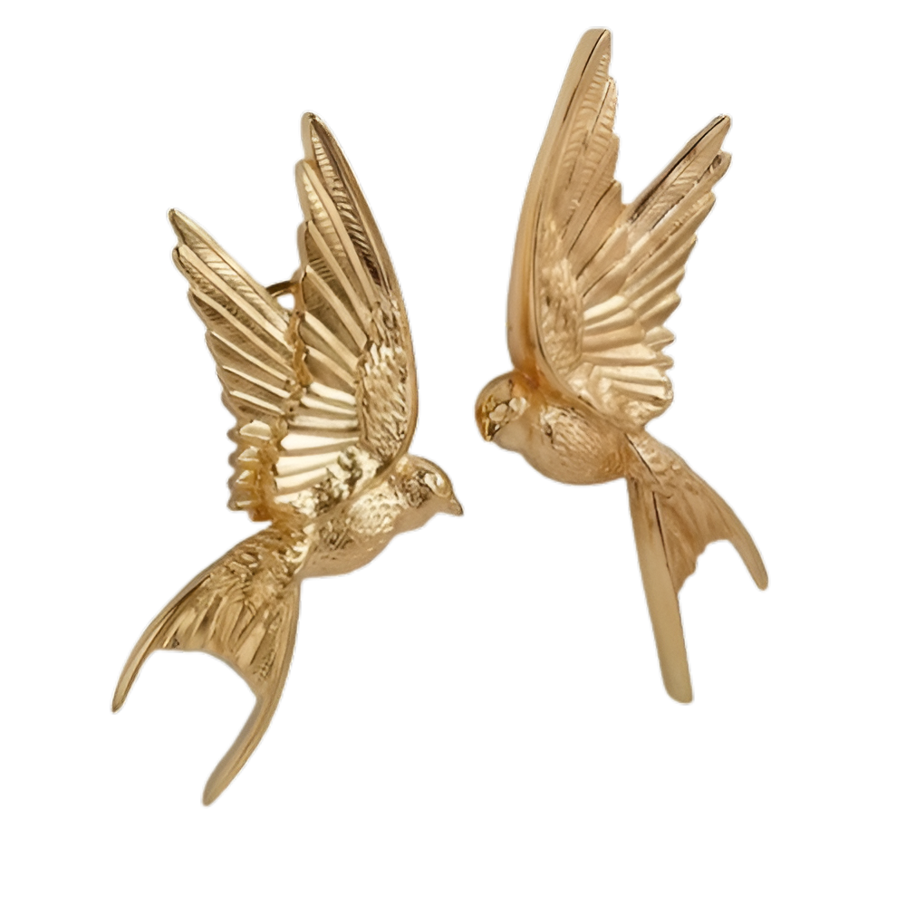 Golden Bird Earrings