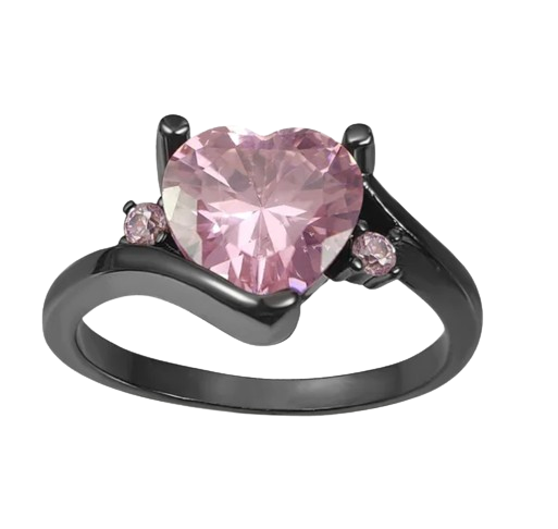 Amethyst Heart Ring